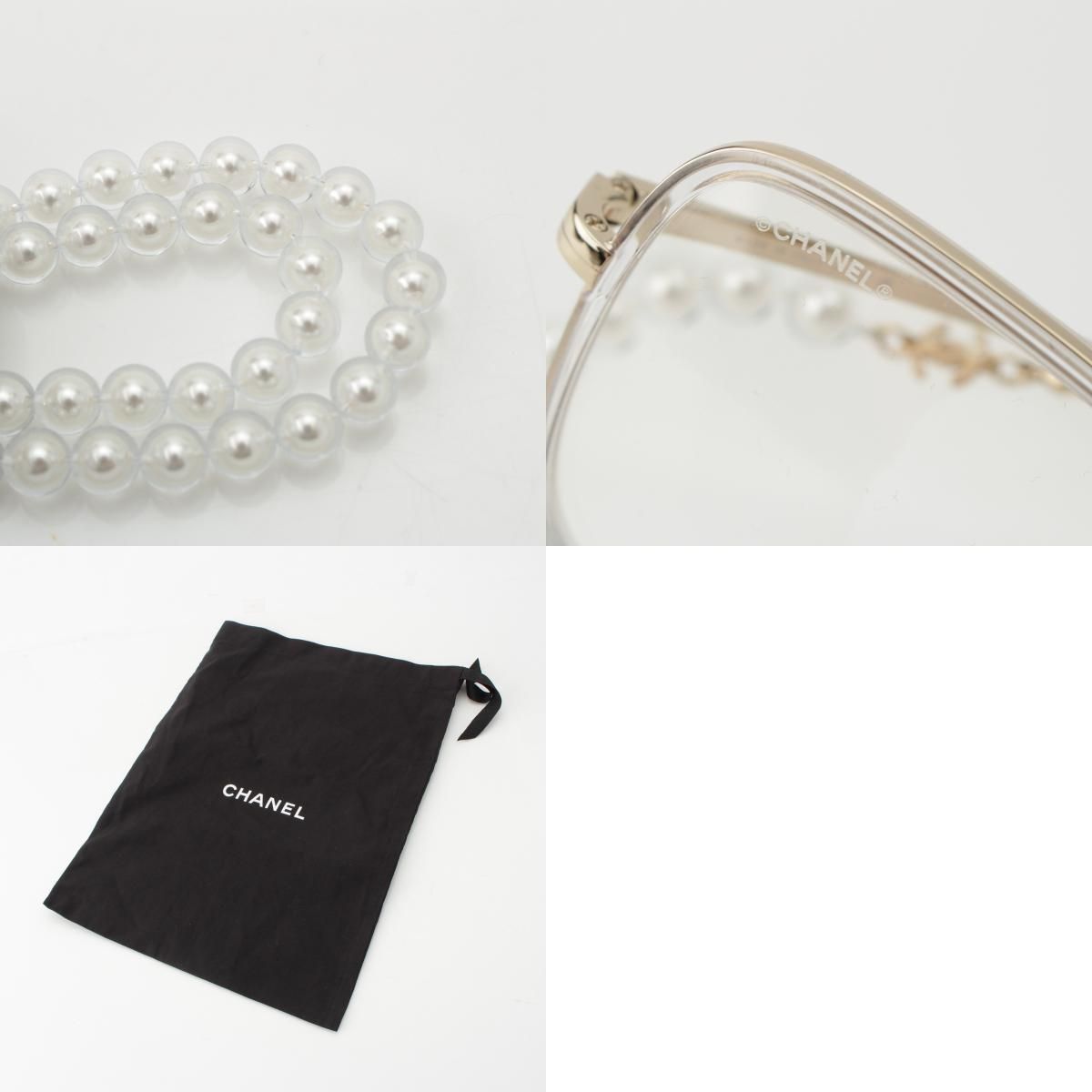 シャネル 20SS ココマーク パールチェーン付き アイウェア メガネ 2195-S ゴールド 54□20 140 NICORILABO_COM