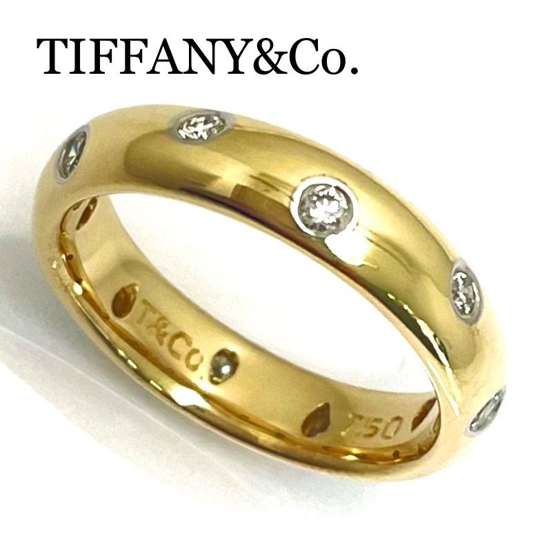 TIFFANY&Co./ティファニー ドッツ ダイヤリング 750YG/Pt950 9号 