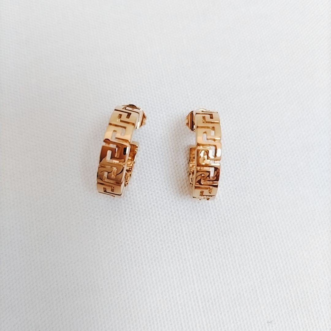 新品未使用】VERSACE◇グレカ フープピアス ヴェルサーチェ 両耳