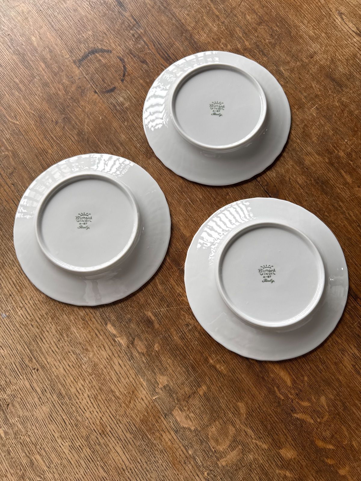 リチャード・ジノリ Richard Ginori「ベッキオホワイト」ケーキ皿 3客