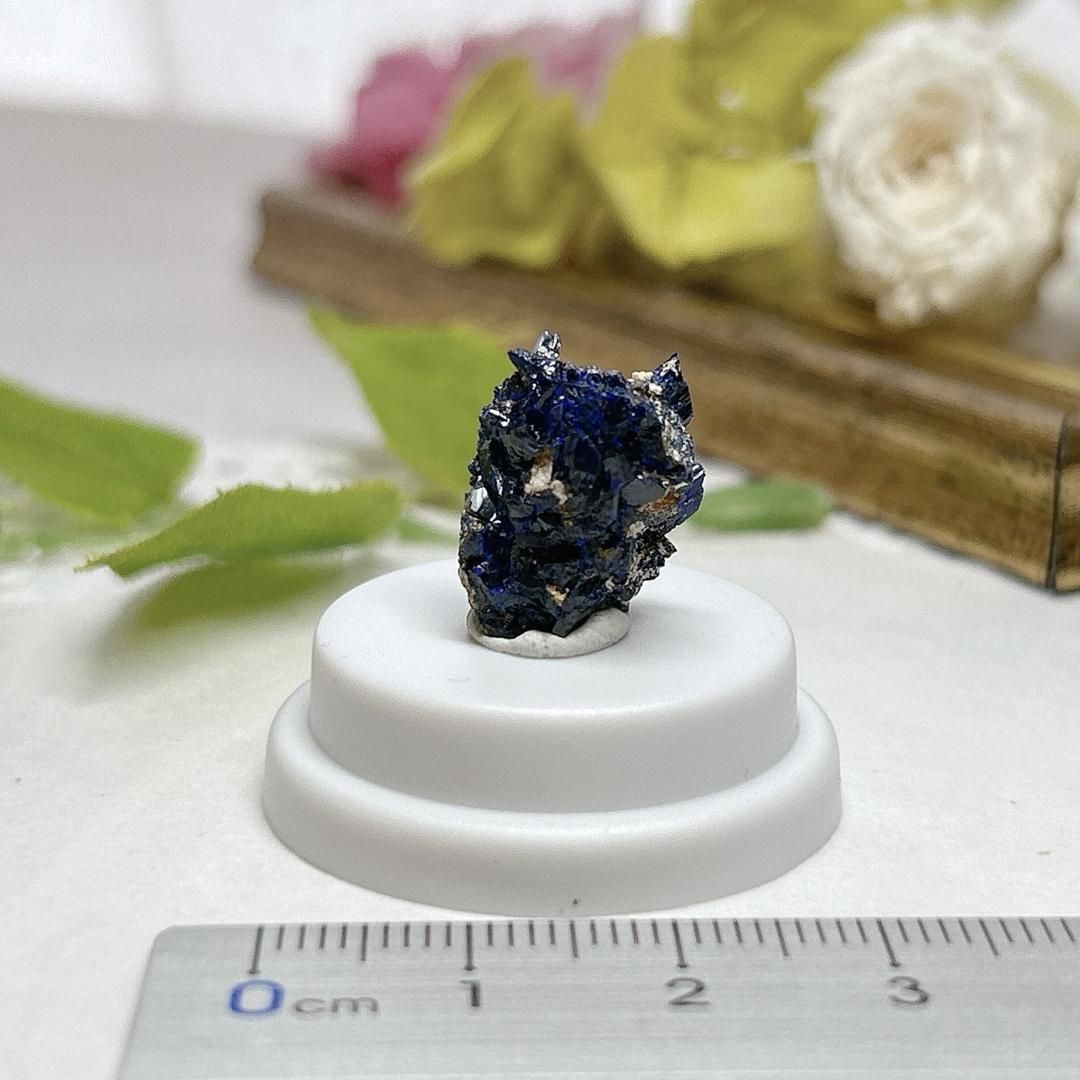 【E7037】アジュライト＊＊藍銅鉱＊岩絵の具＊Azurite＊パワーストーン＊天然石＊クリスタルワールド