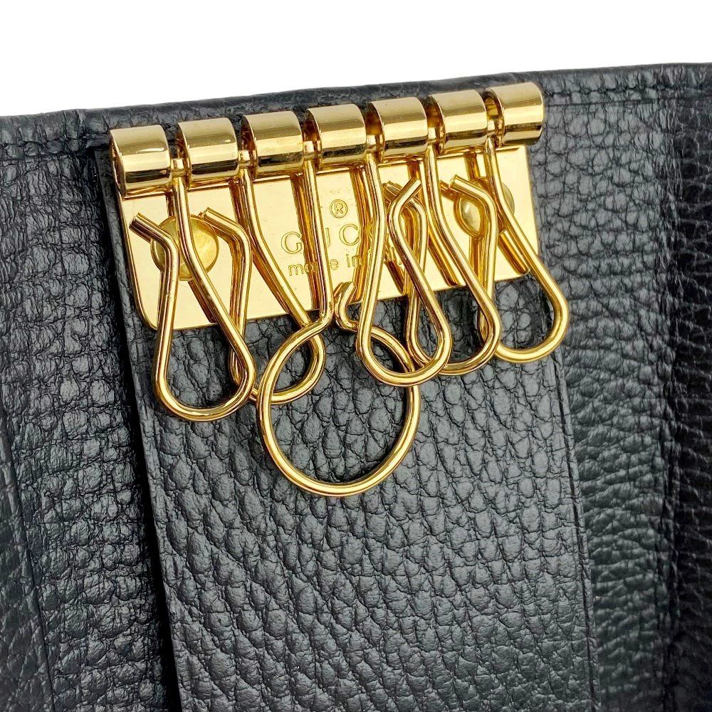 ▽値下げ▽ □未使用□ グッチ GGマーモント 6連 キーケース ブラック