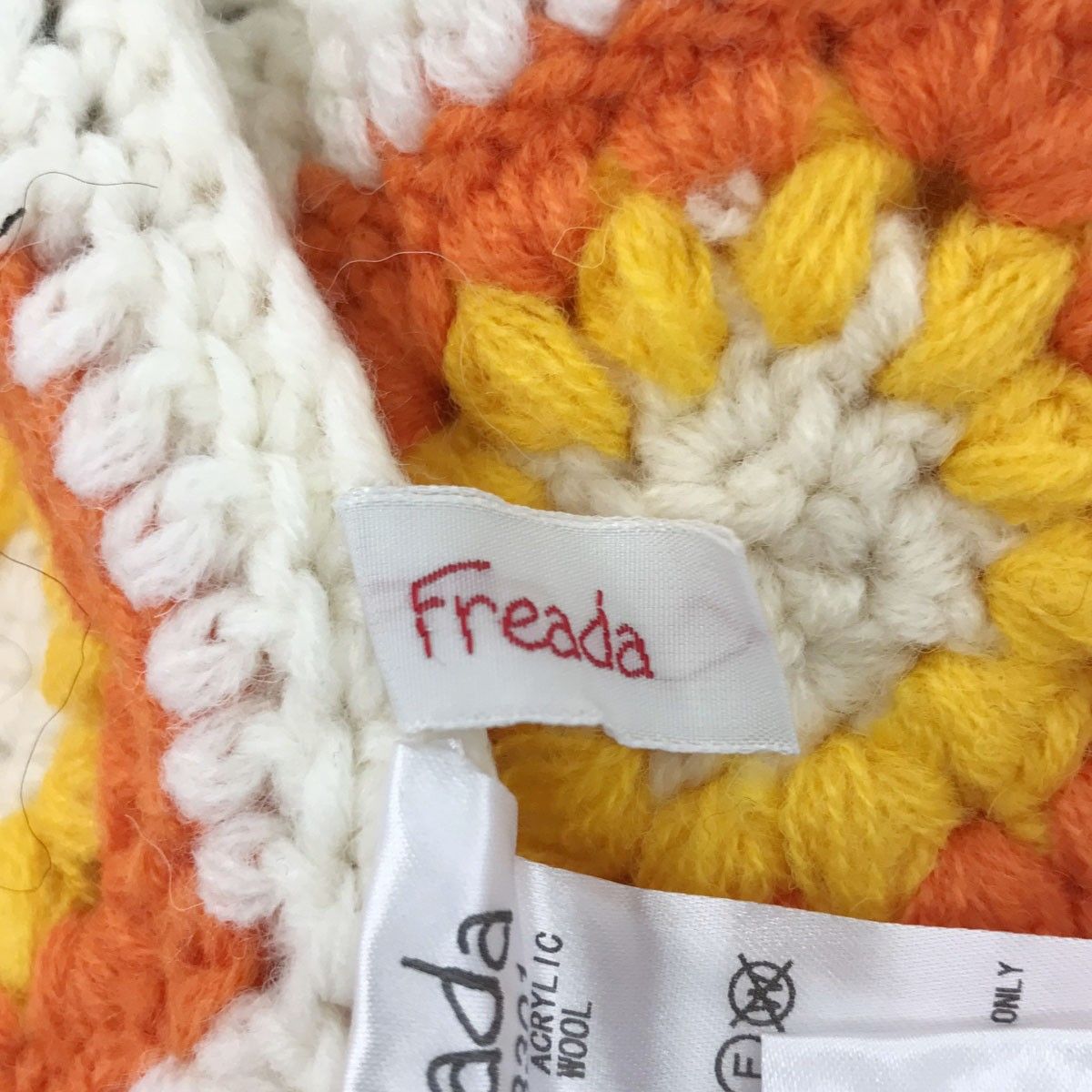 Freada フリーダ グラニースクエアロングカーディガン 211-3301 ホワイト F Freada フリーダ グラニースクエアロングカーディガン 211-3301