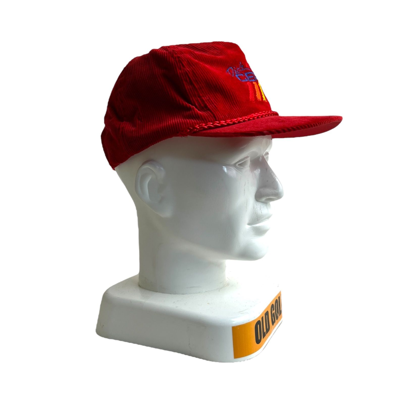 キャップ|帽子 Dick CEPEK ディックシーペック コーデュロイキャップ ビンテージキャップ 企業ロゴ 刺繍ロゴ レッド 赤