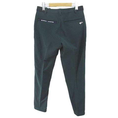 ビームスゴルフ ゴルフウェア ロングパンツ テーパードパンツ L 緑 ワッペン ビームスゴルフ ゴルフウェア ロングパンツ テーパードパンツ L