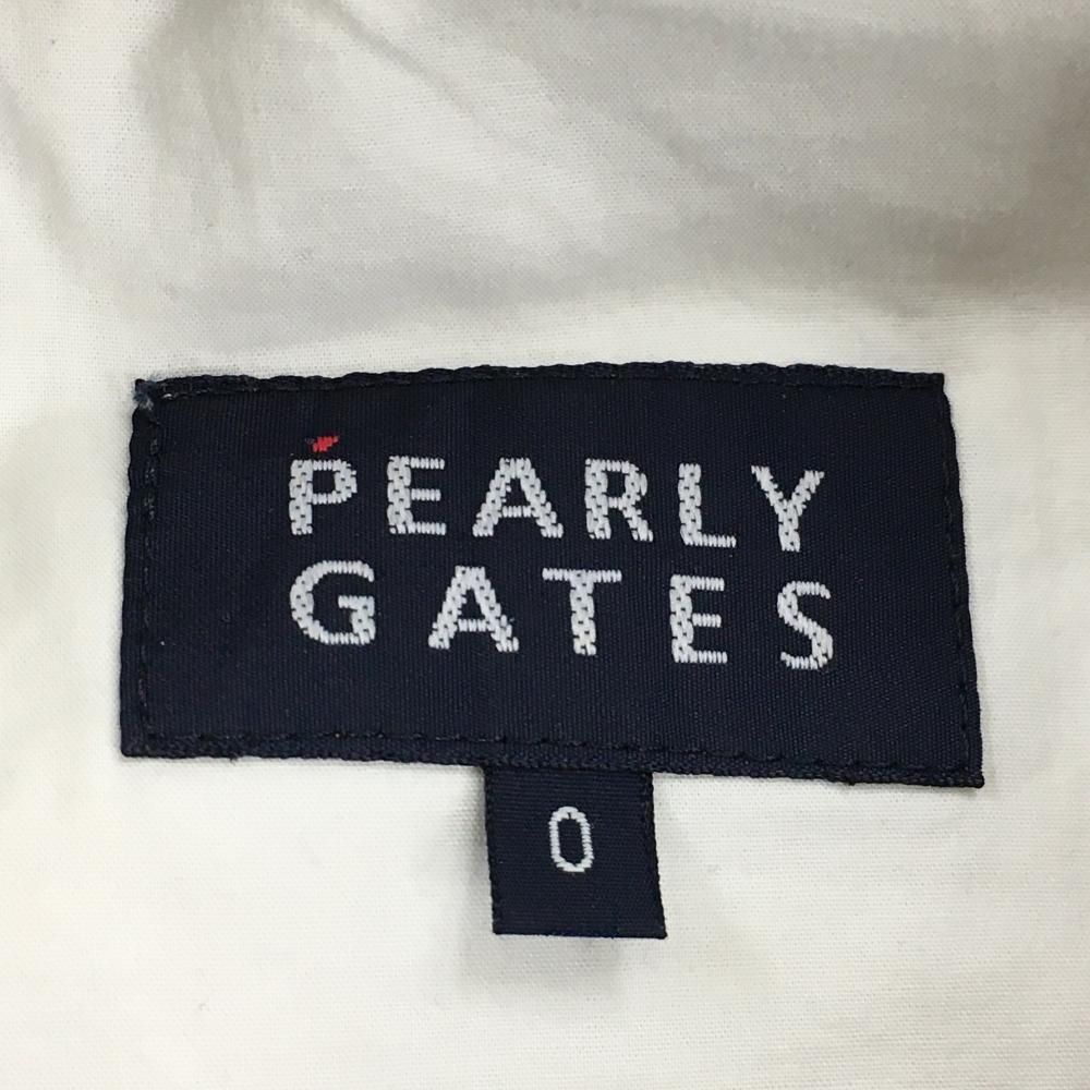 パーリーゲイツ パンツ ネイビー×黒×オレンジ チェック コットン混