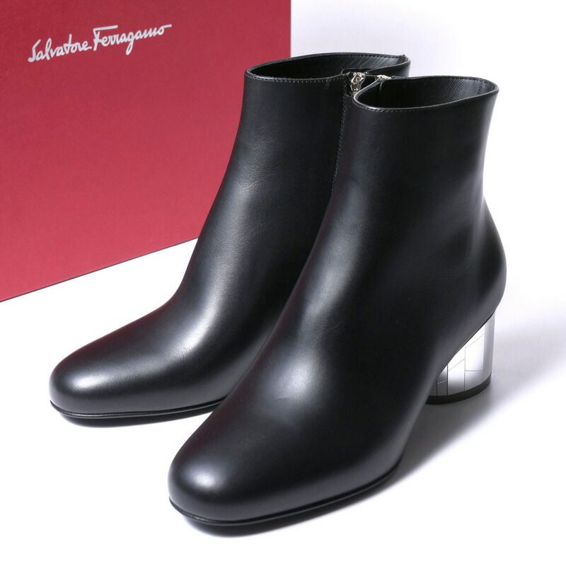 □未使用品□2021AW□Salvatore Ferragamo サルヴァトーレ フェラガモ FLORRIE アンクルブーツ ショートブーツ  ミラーヒール 靴 サイズ5D/22cm相当 黒 イタリア製 20231211/GO9499 - メルカリ