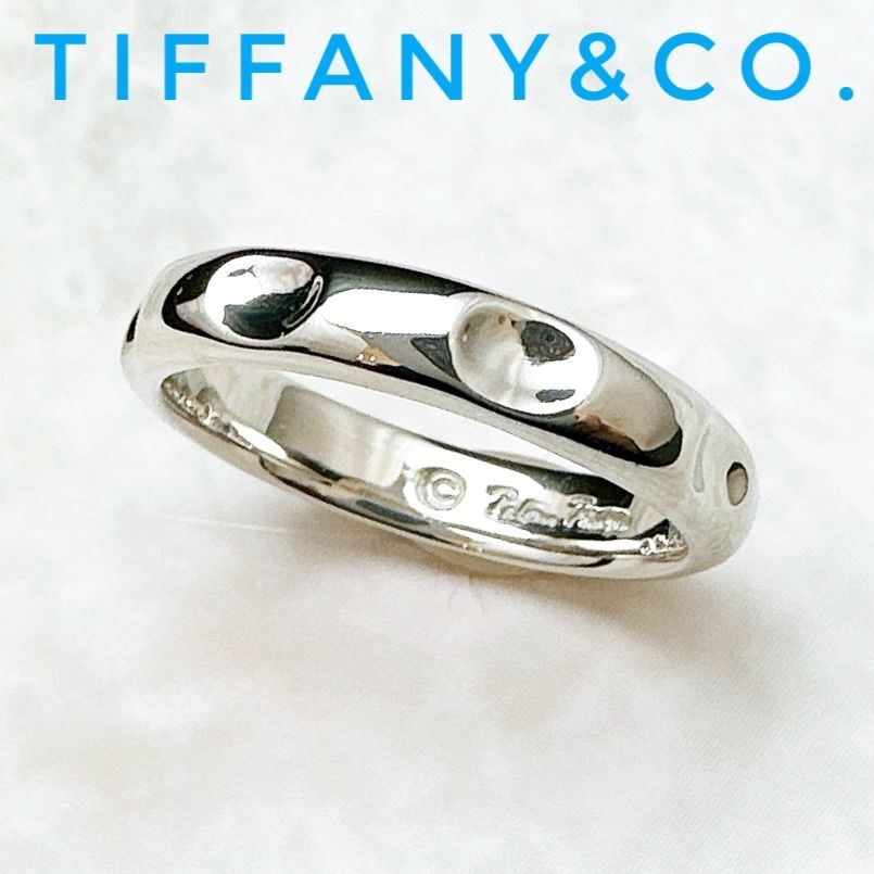 美品?Tiffany＆Co. グルーブ プラチナ リング 約9号 U - メルカリ