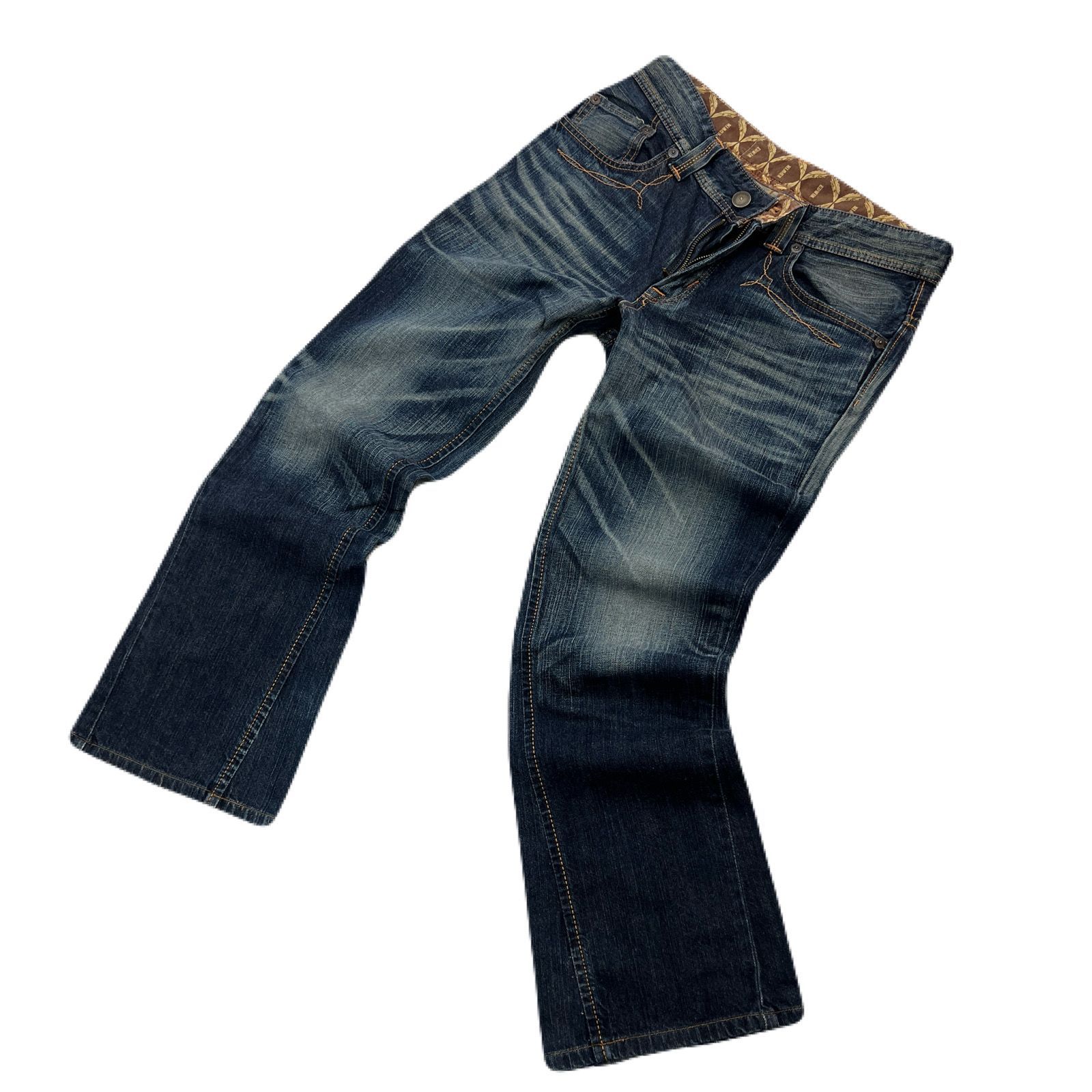 NICOLE CLUB FOR MEN y2k archive grunge flare denim 44 ニコル