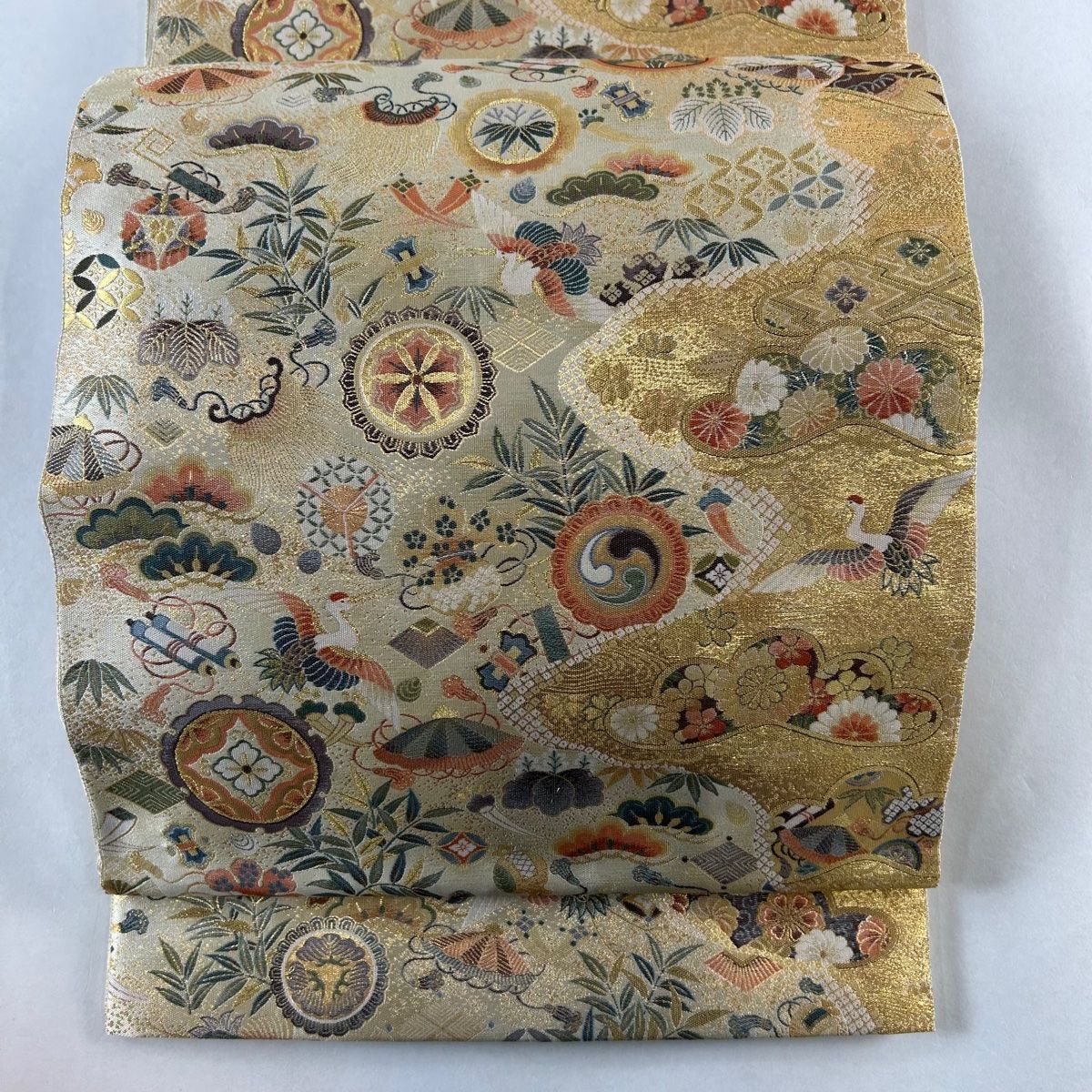袋帯 美品 名品 六通 正絹 【中古】