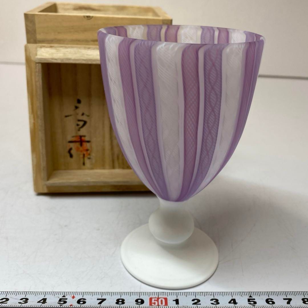 藤田喬平 ヴェニス 手吹ワイングラスA 東さ6-0517 1F