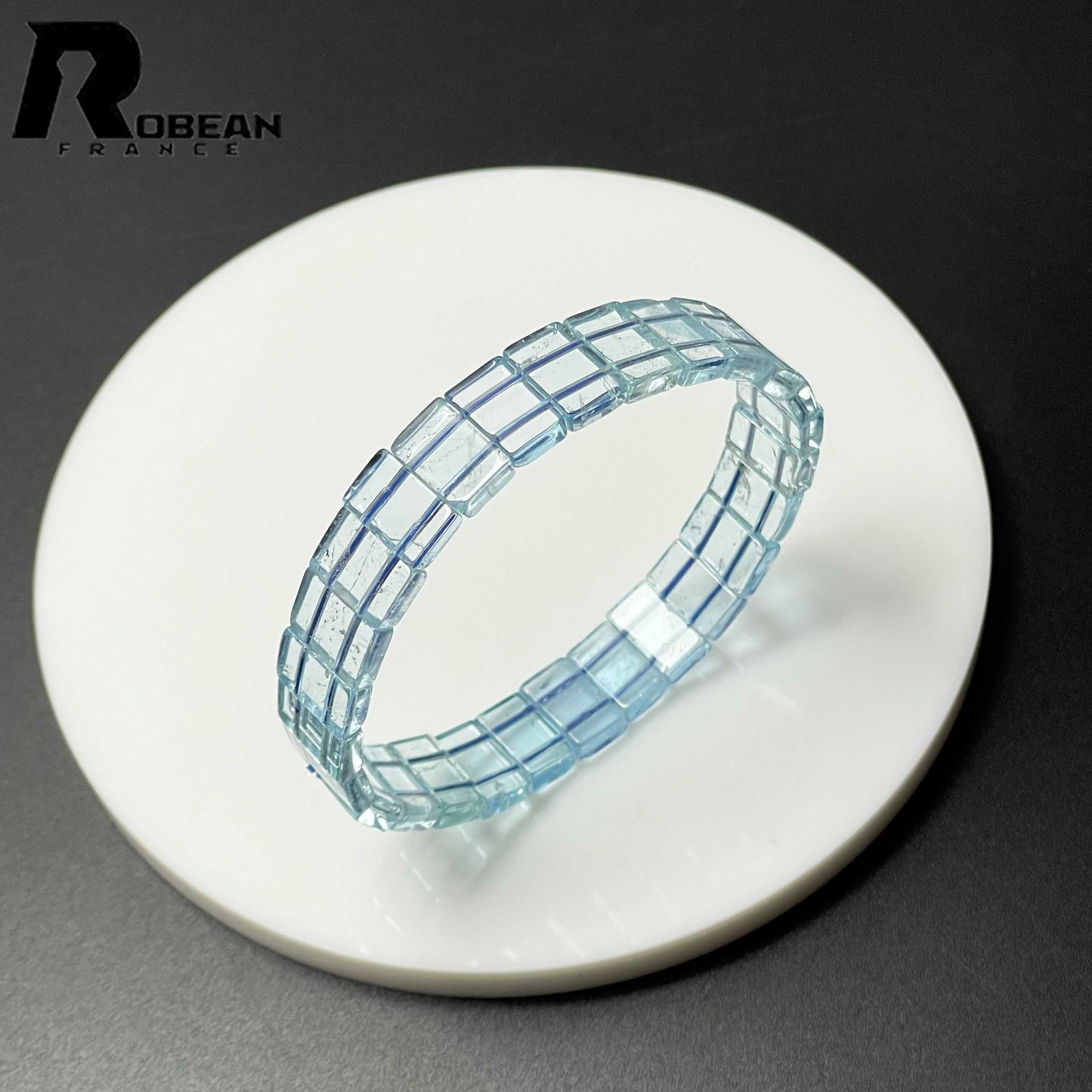 EU製 定価15万円 ROBEAN ブルートパーズ バングル パワーストーン 天然石 お守り プレゼント 11.8*6.9*3.3mm M0611448