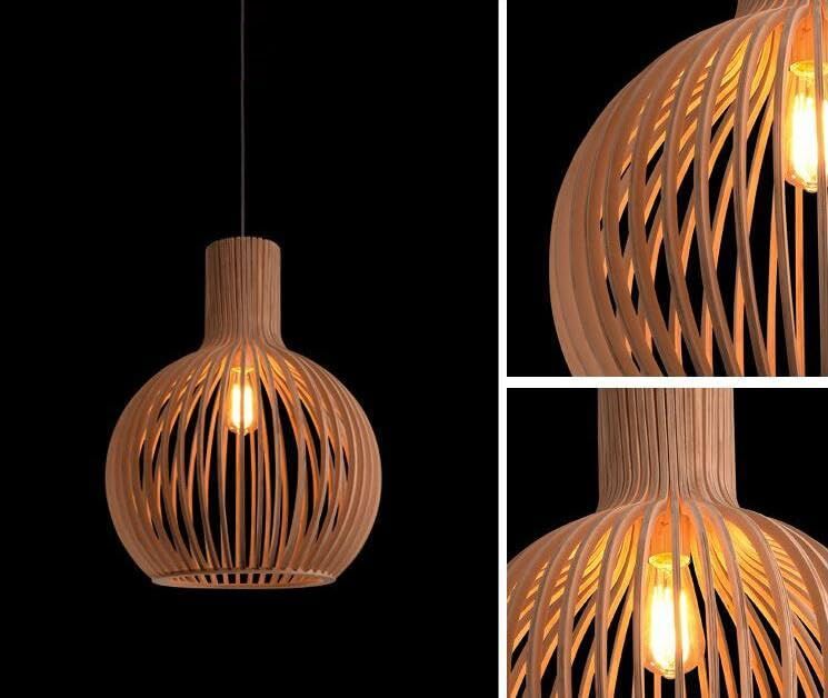 和風ペンダントライト 木製