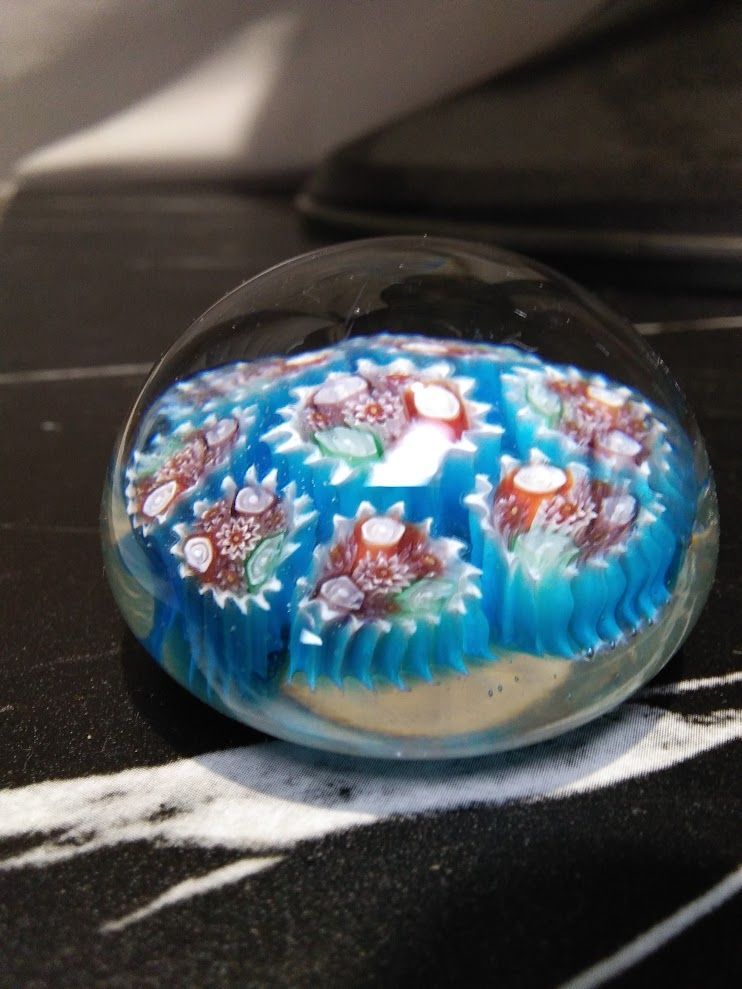 割引 【レア】ベネチアングラス murano ムラーノ ミルフィオリ 水色