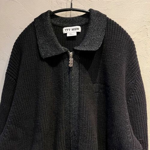トップス TTT MSW 24SS Lame Zip Up Cardigan / XL TTT_MSW - TTTMSW 24SS Lame zip up cardigan (BLACK)の通販 by