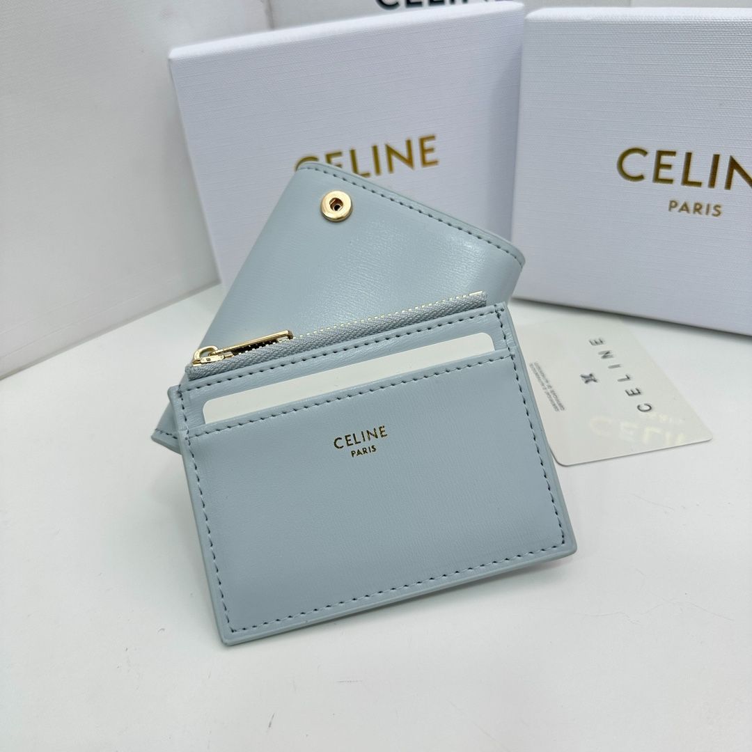 本日限定価格✨ CELINE セリーヌ 財布 三つ折り財布 トリオンフ 氷河