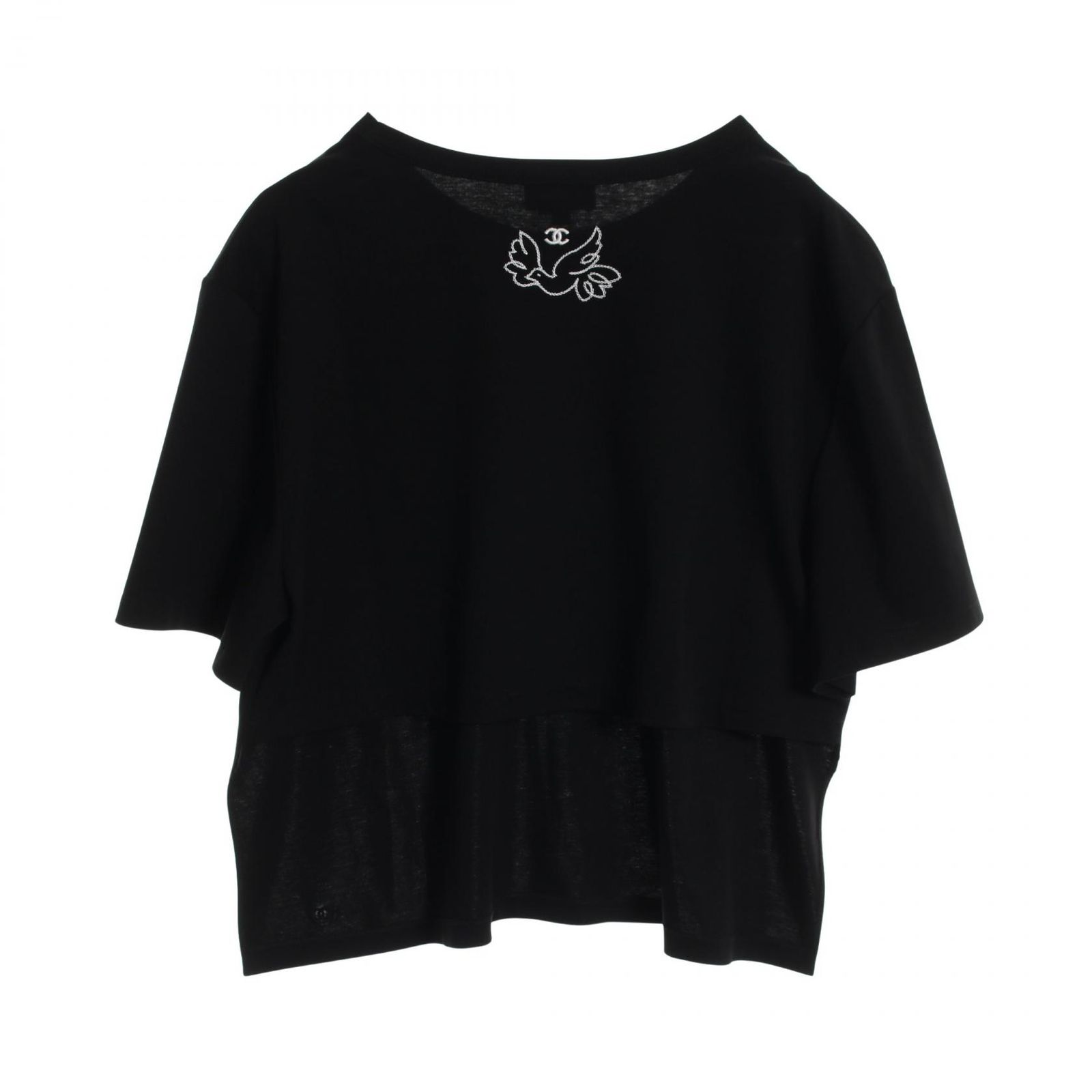 シャネル ジャン コクトー ココマーク ブランドオフ CHANEL コットン カットソー 中古 レディース CHANEL シャネル ジャン コクトー ココマーク ブランドオフ