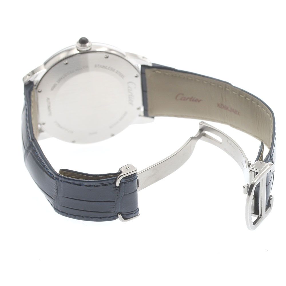 【名古屋】【CARTIER】カルティエ ロンド クロワジエール WSRN0002 シルバー 自動巻き メンズ 保証書付き【国内正規】 カルティエ ロンド クロワジエール WSRN0002 SS⁄革 ステンレス 自動