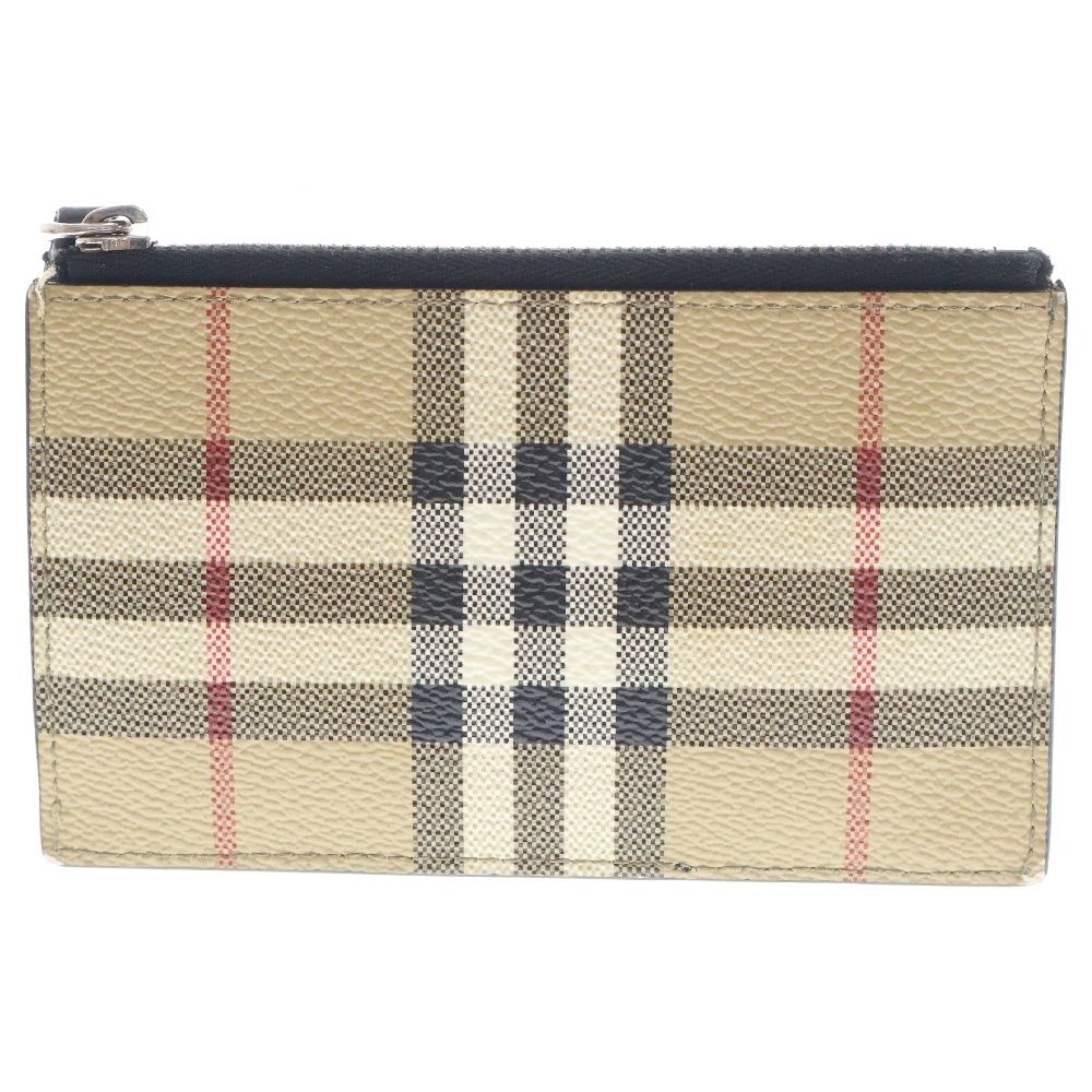 未使用級 バーバリー カードケース レザー ノバチェック BURBERRY 良品 バーバリー レザー 裏地ノバチェック 二つ折り