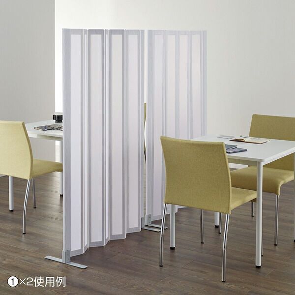 パネルパーテーション W90×H150 乳白 ホワイトウッド 61-783-78-1