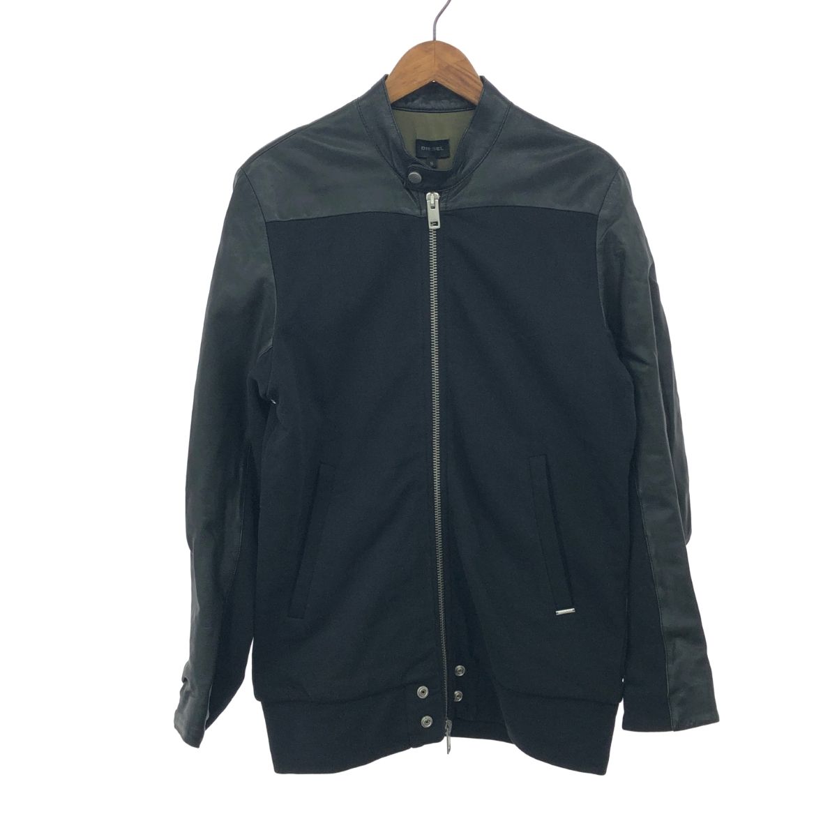 DIESEL ディーゼル レザー使いコットンジャケット ジャケット サイズ:S 