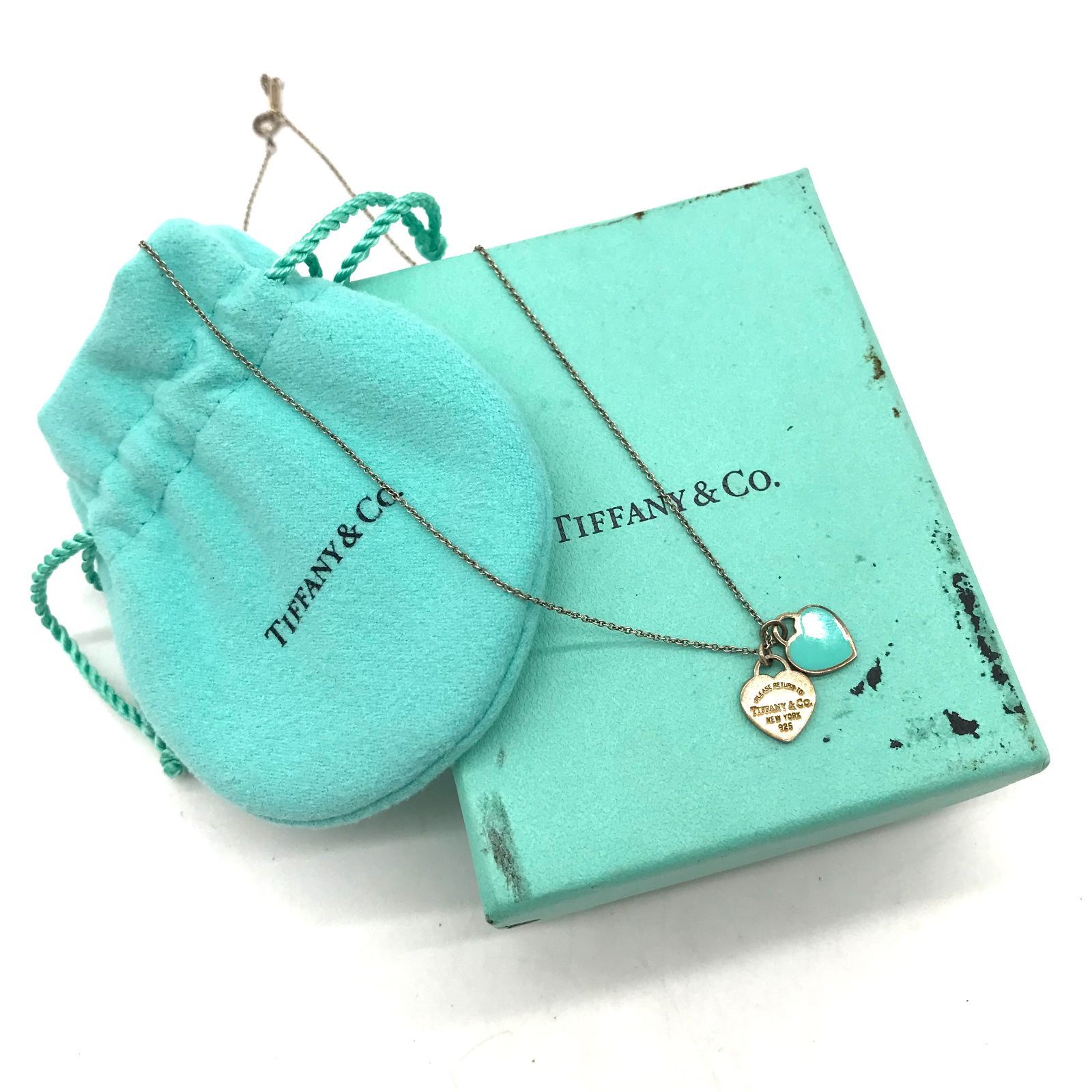 ▽TIFFANY&Co./ティファニー ティファニーブルー ダブル ハート タグ