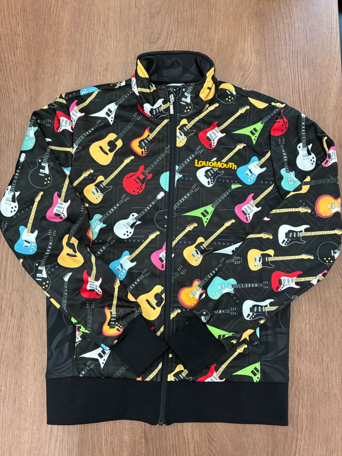 サイズ:M LOUDMOUTH ラウドマウス;裏起毛ジップジャケットロゴ刺繍