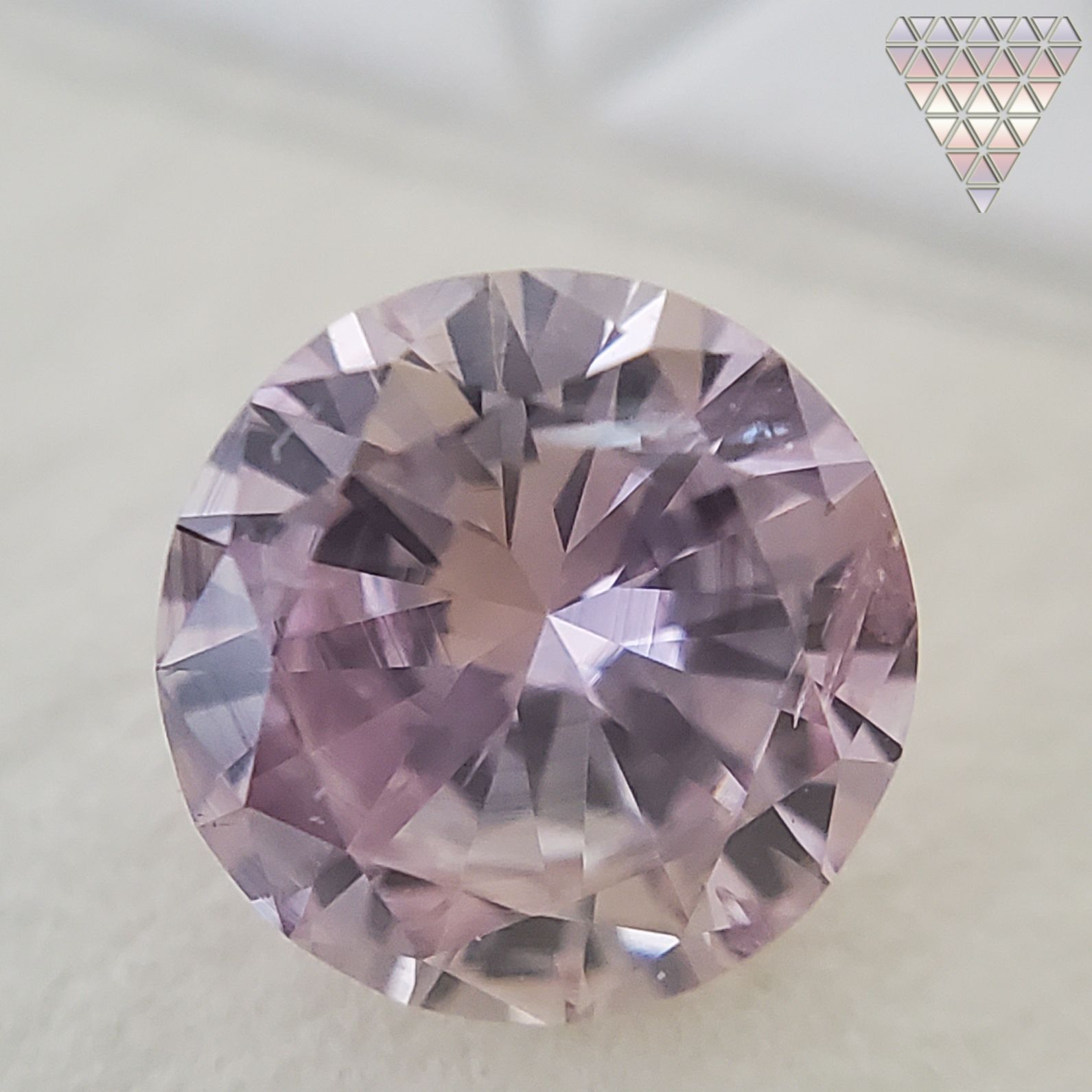 0.5 ct FANCY PURPLISH PINK ROUND SI ± GIA ダイヤモンド ルース 