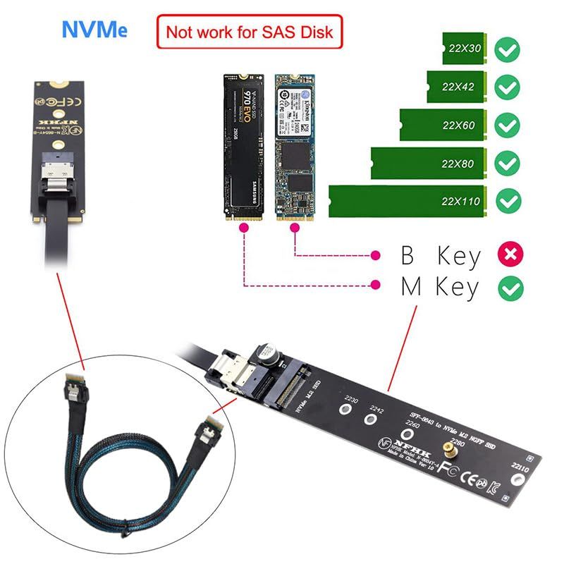 迅速発送】chenyang M.2 NVME NGFF M-Key SSD オス - メス 延長