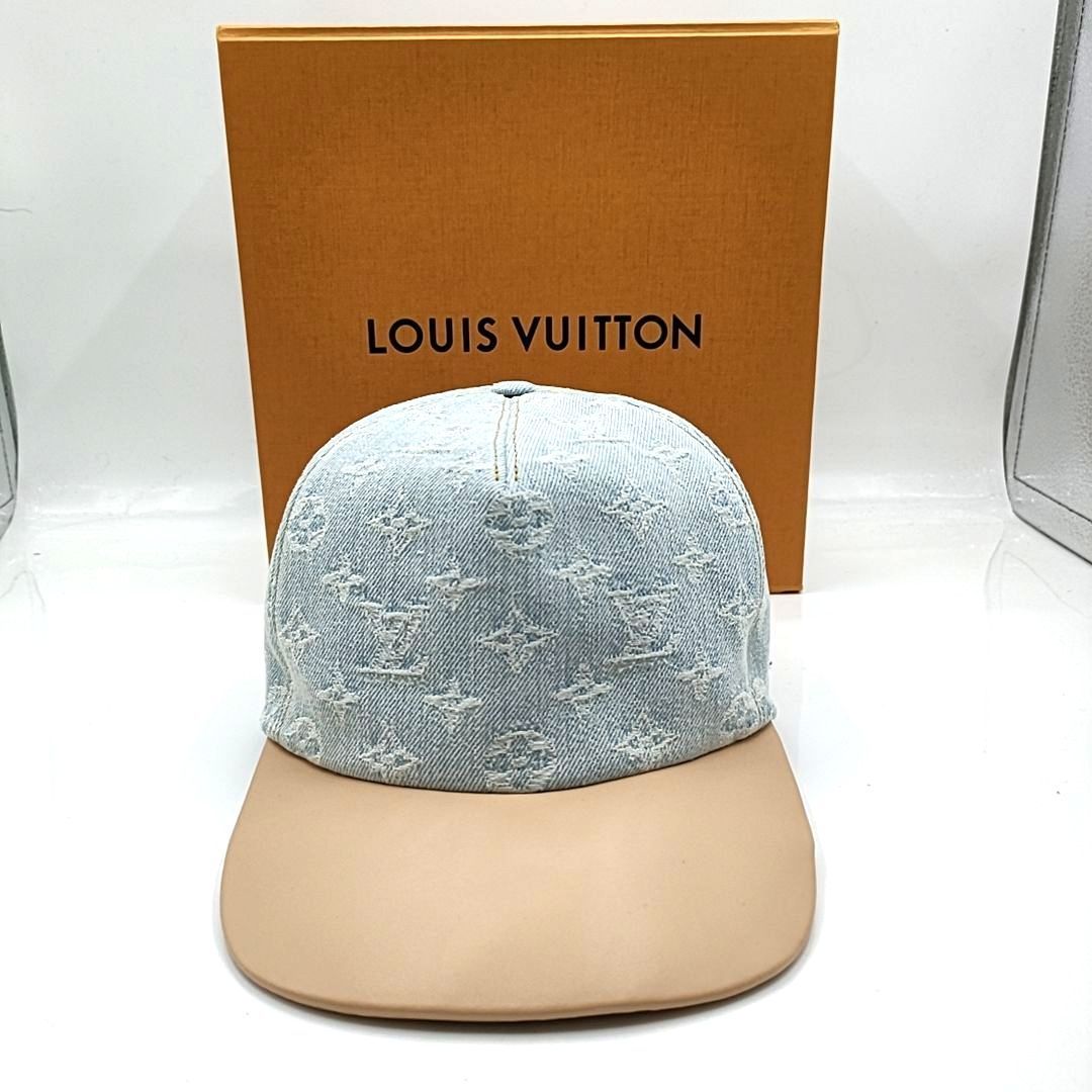 ルイヴィトン　Louis Vuitton　レザー　キャップ　サイズ58 美品となります