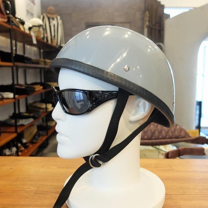 イーグルタイプ　ハーフヘルメット　装飾用　つやありグレー