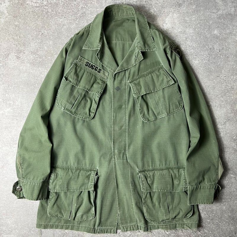 60s 米軍実物 ジャングルファティーグ4th 5th M-S(L~XL 60s 68年製 US ARMY 米軍実物 4th ジャングルファティーグ ジャケット