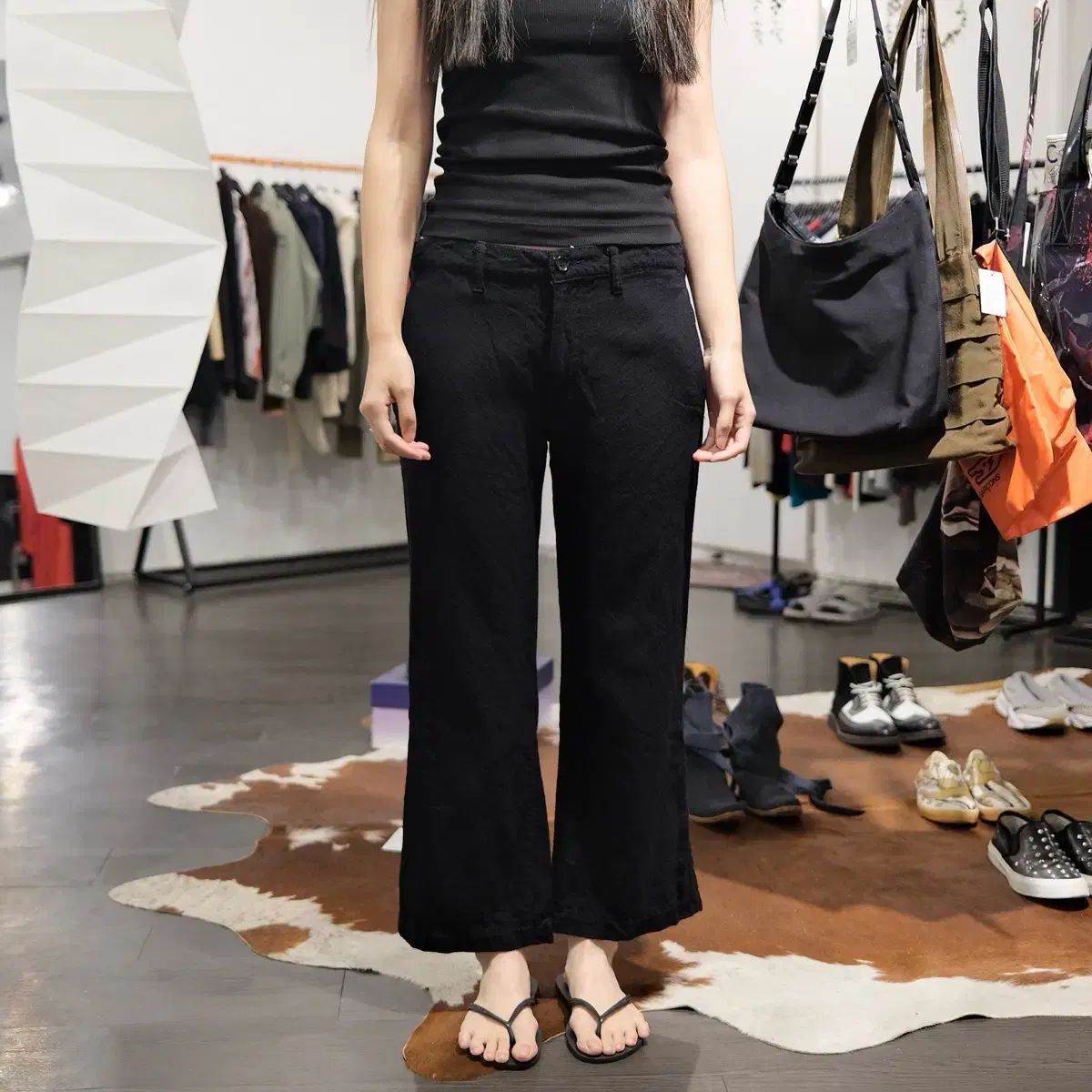 COMME des GARCONS コム デ ギャルソン ブーツカット ウール スラックス DECORATOM_COM_BR