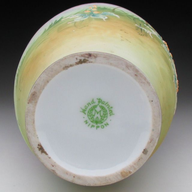 オールドノリタケ 金盛りエジプト風景絵 花瓶 25cm