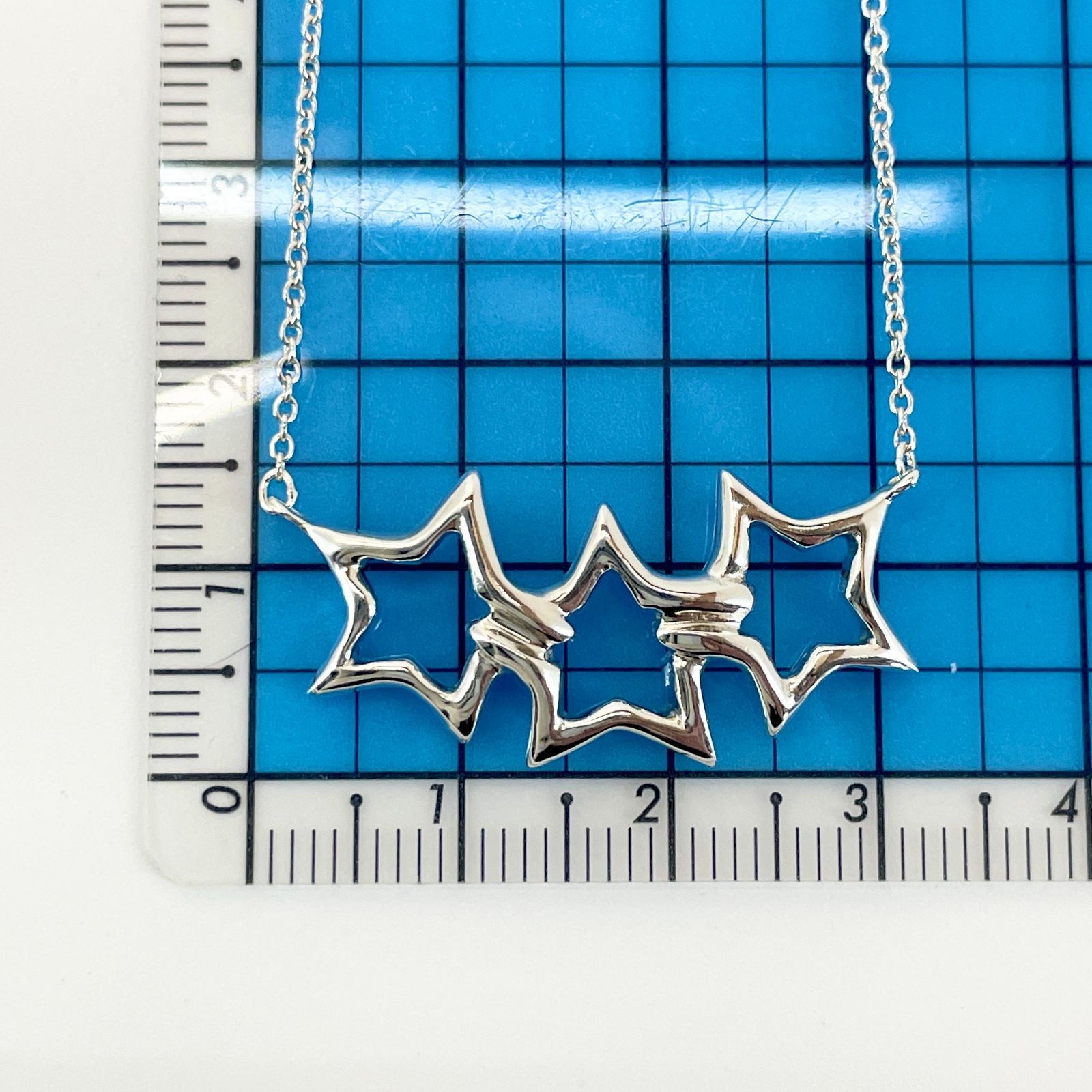 美品 Tiffany&co ネックレス トリプルスター ヴィンテージ ヴィンテージ ティファニー トリプルスター ネックレス /24