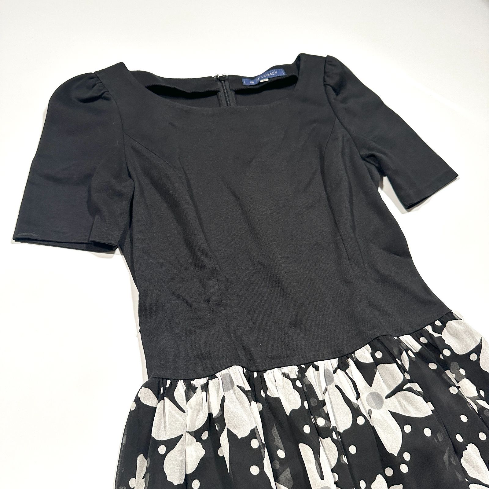 美品 M's Gracy エムズグレイシー 花柄 フラワー ドッキング