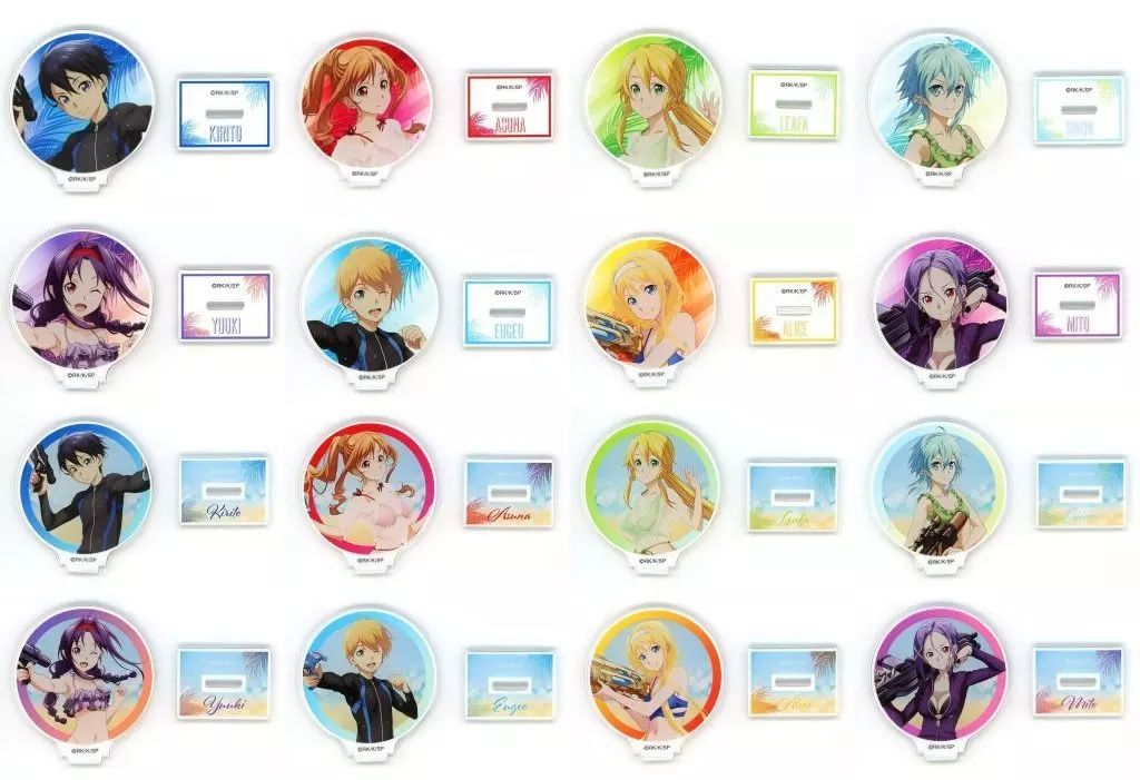 アクリルスタンド アクリルパネル 全16種セット ソードアート オンライン POP UP SHOP in AmiAmi vol.II 描き下ろし ウォーターガンバトルver. トレーディングアクリルスタンド