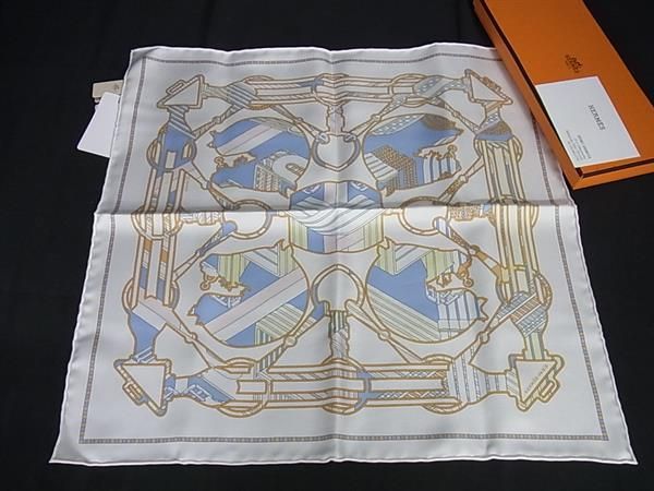 □新品同様□ HERMES エルメス タッタソール ジグザグ カレ45 プチカレ  