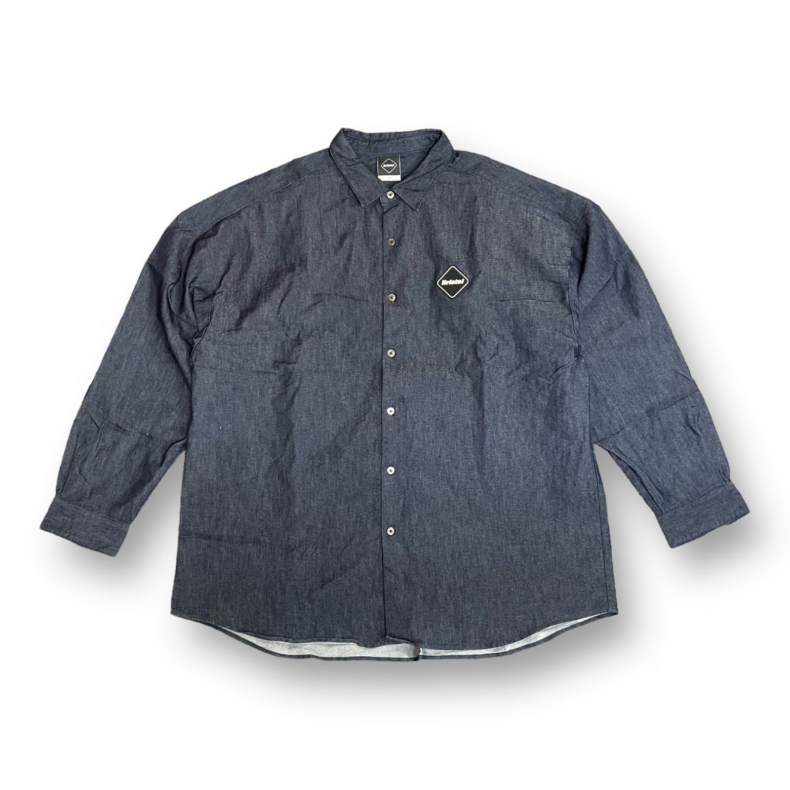 fcrb bristol デニムシャツ shirt XL big LOGO EXHIBITION S⁄S GAME SHIRT