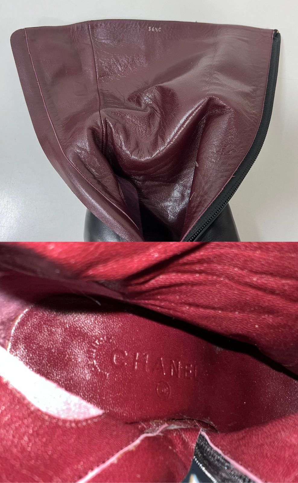シャネル　03A ツーウェイリボンフリンジ　ブーツ CHANEL シャネル 2Way リボン フリンジ ロングブーツ サイズ36 1