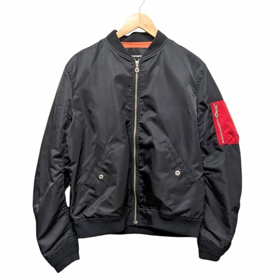 L】BREATH スタジャン BADHOP MA-1 Breath ロゴ入り ブラック MA-1