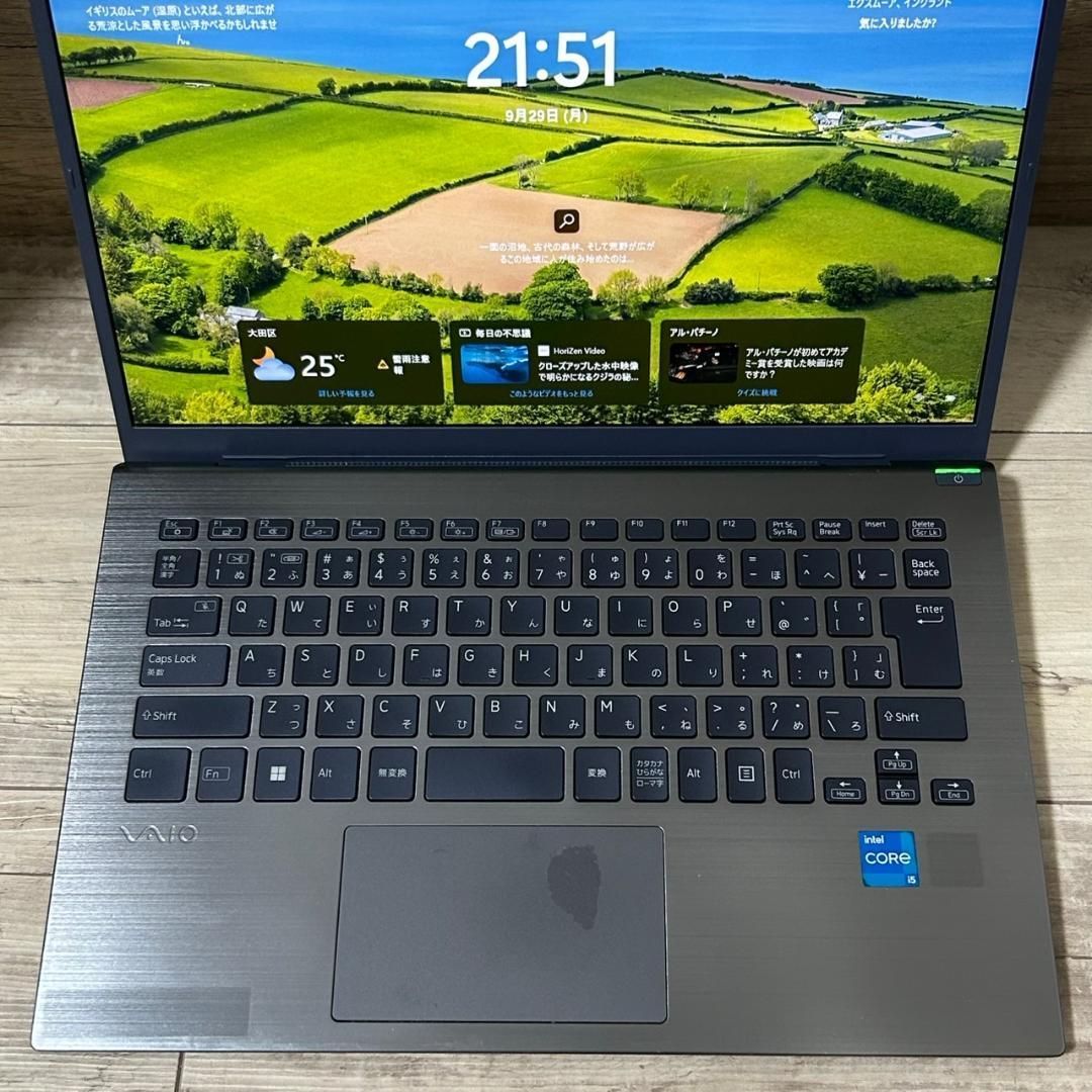 最強第13世代i5 VAIO Pro BK 16GB SSD オフィス付き 薄型 Office