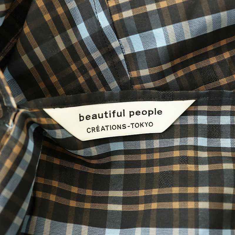 beautiful people ビューティフルピープル ブラウス 34 ビューティフルピープル beautiful people ダブルエンドチェック