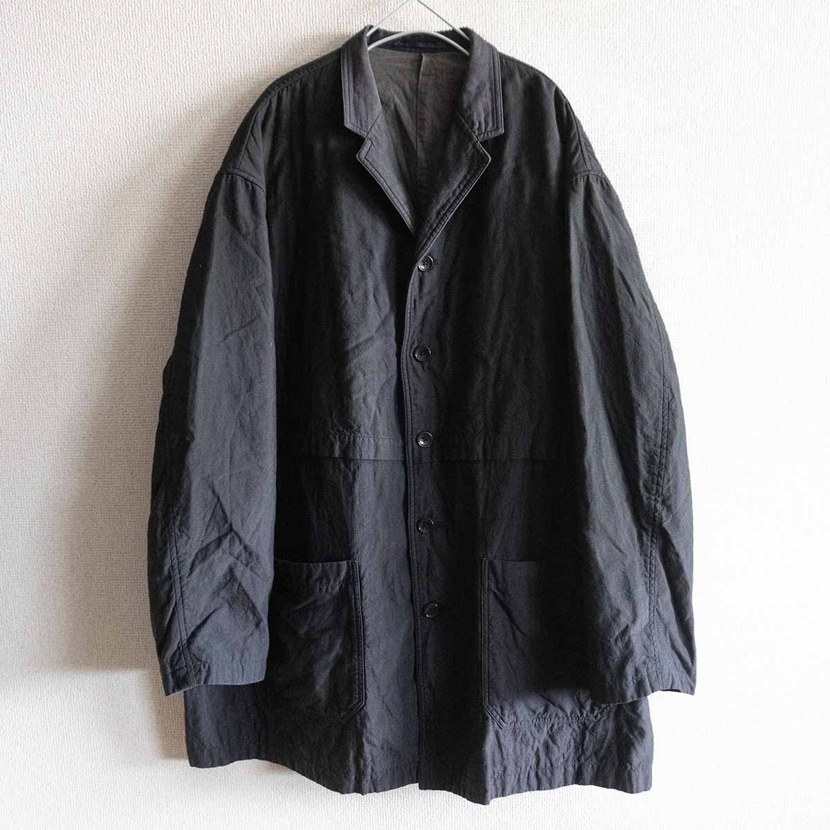 【雰囲気抜群】Y's for men【コットン ハーフ コート】M YOHJI YAMAMOTO ヨウジヤマモト ワイズフォーメン 25020487