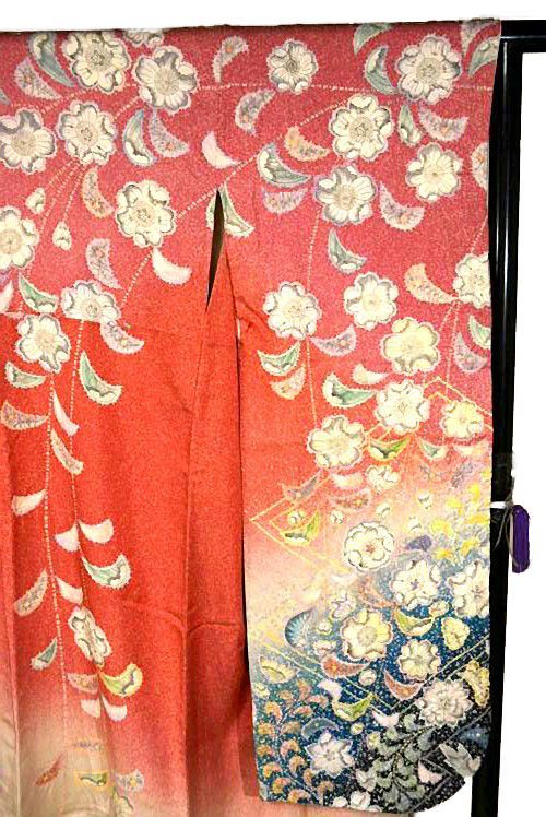 正絹振袖 辻ヶ花 縮緬風 からし色(マスタード色) 正絹振袖 縮緬風 からし色(マスタード色) 辻ヶ花