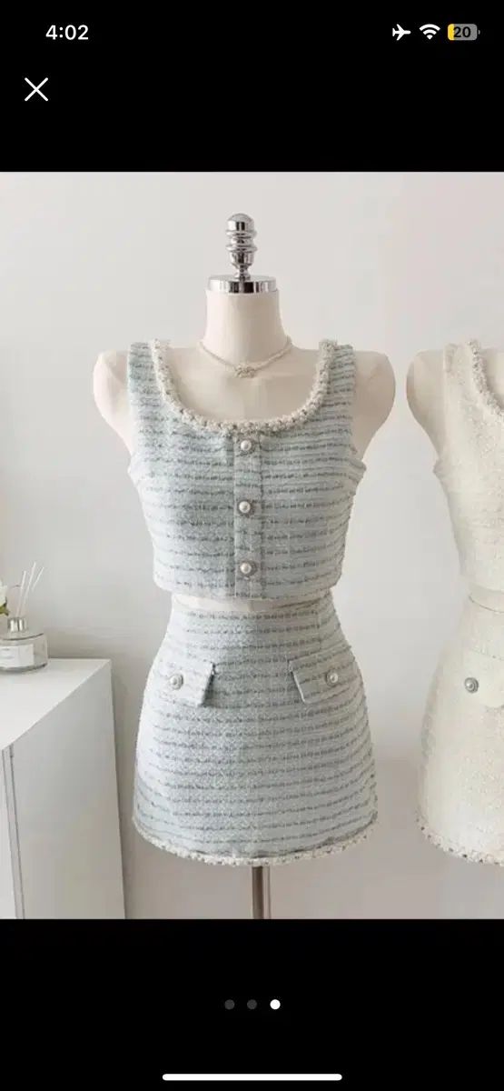 9 4 → 5 ツイード セット deaube デベラ ROSSUM J 韓国通販 ブルー