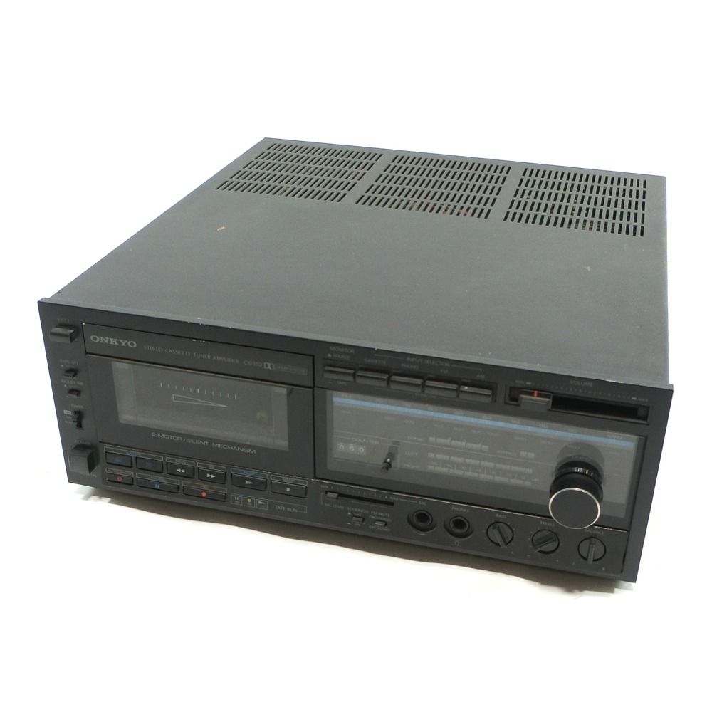 SHARP ディスクテレオCDプレーヤー/アンプ チューナー/カセットデッキ ONKYO】オンキョー カセットチューナーアンプ デッキレシーバー 通電