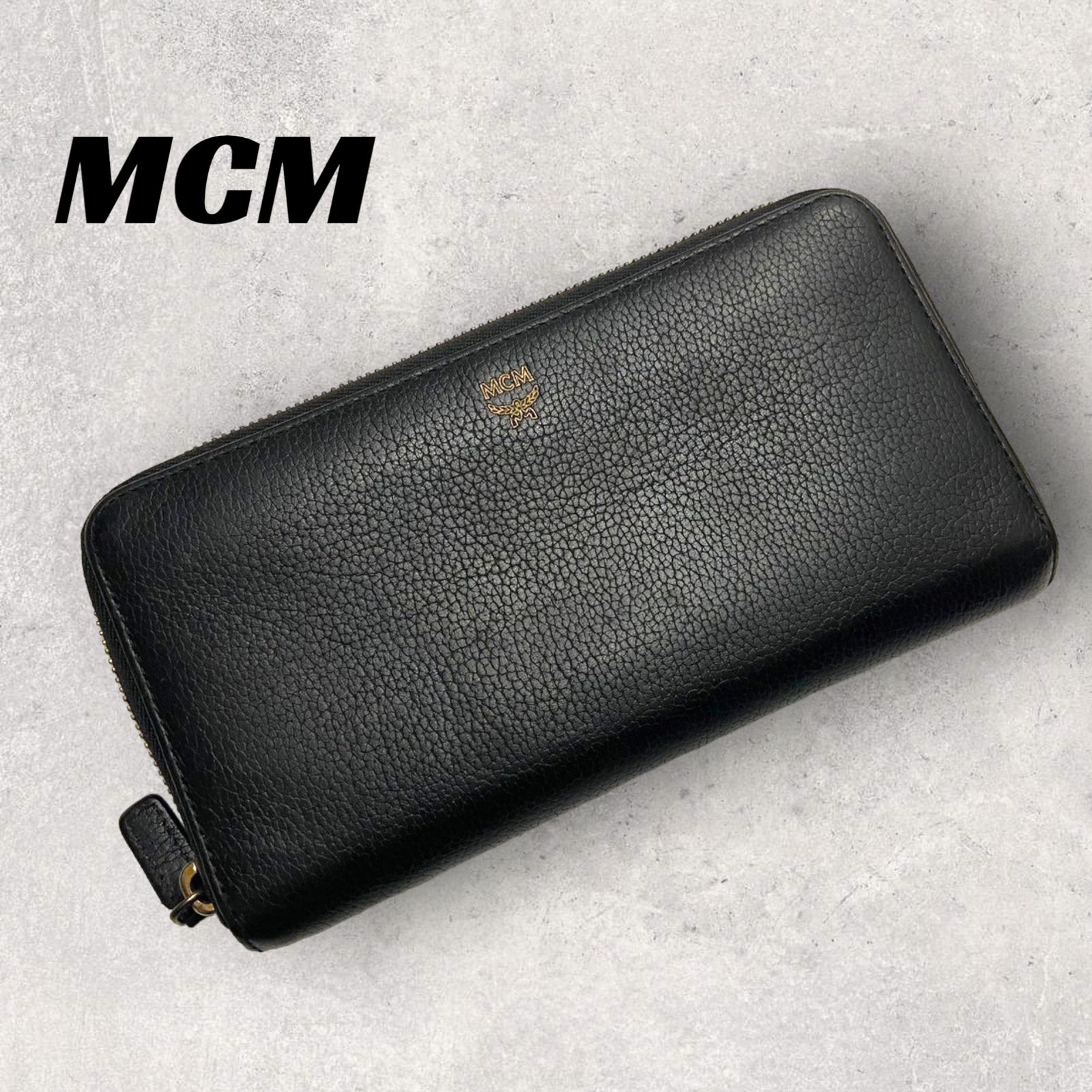 Retrendの財布【良品】MCM 長財布　ブラック　ラウンドジップ