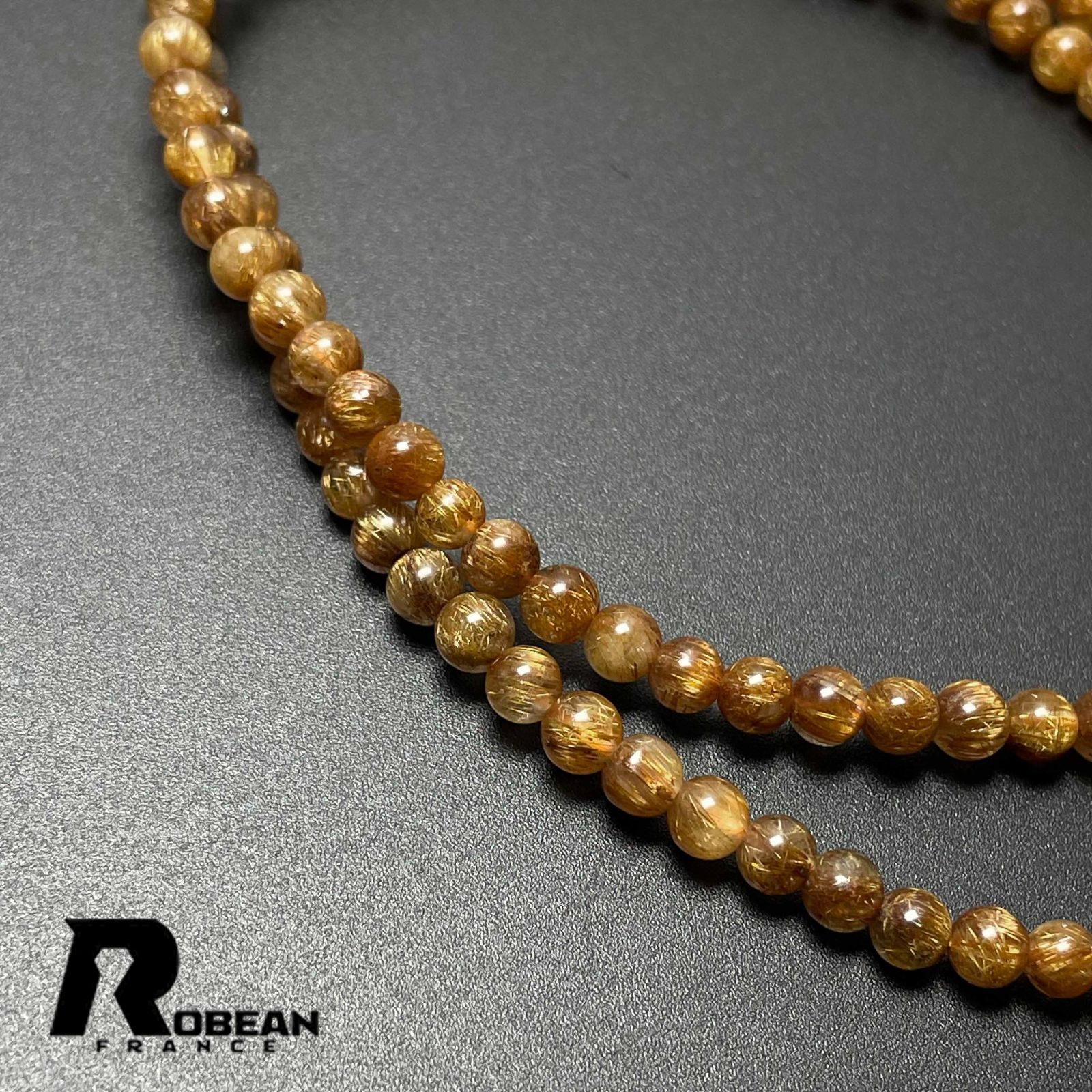 限定一点】 綺麗 EU製 ☆ROBEAN・銅髪ルチルクォーツ☆3本巻き