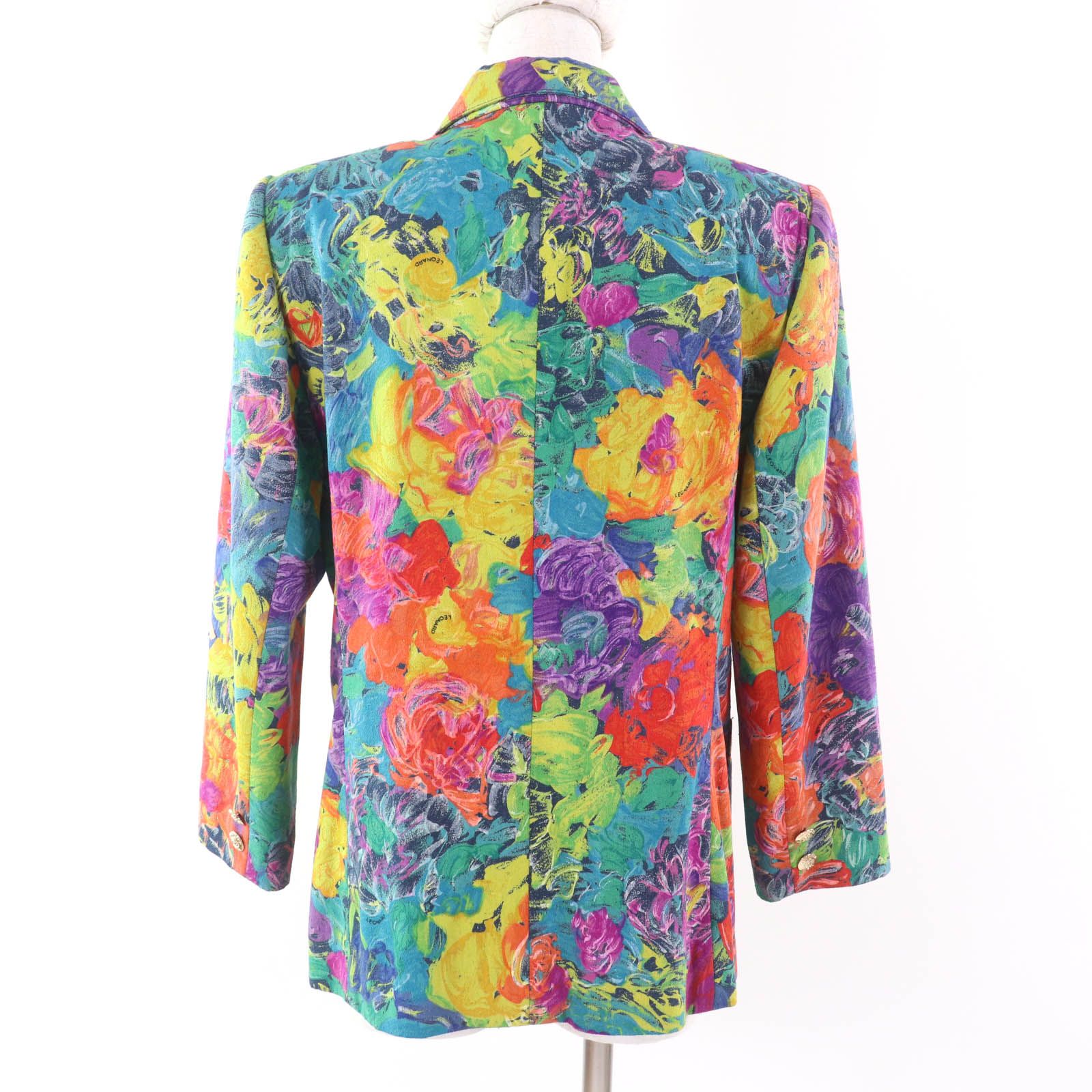 美品✨️レオナール 紫陽花 花柄 光沢 シャツ ロゴボタン L 美品✨️レオナール 紫陽花 花柄 光沢 シャツ ロゴボタン L